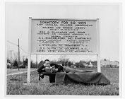 Dormitory construction sign